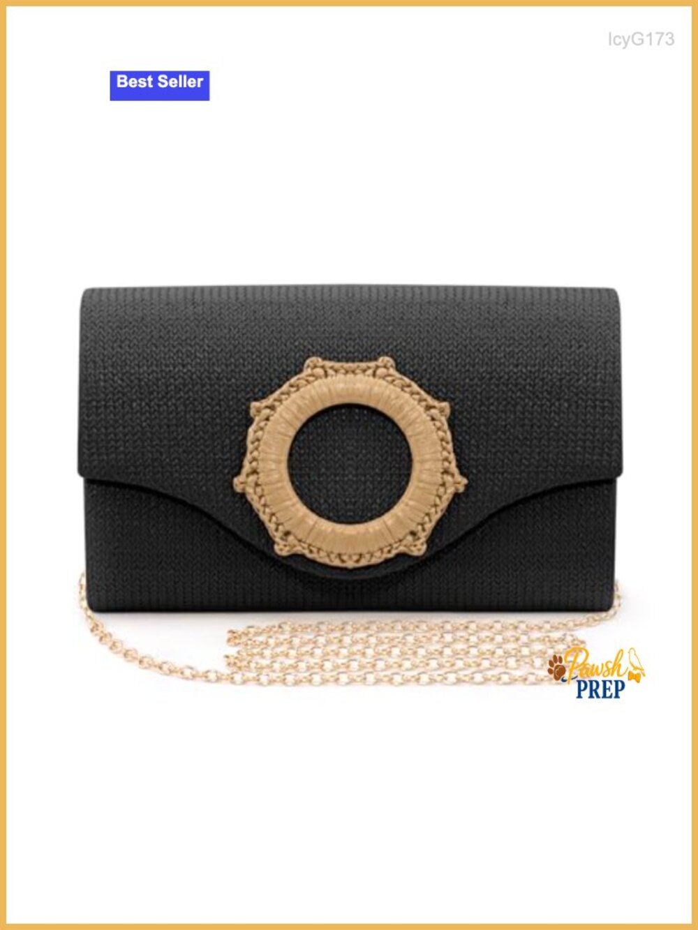 Straw Clutch Purse for Women Envelope Evening Bag Detachable Chain